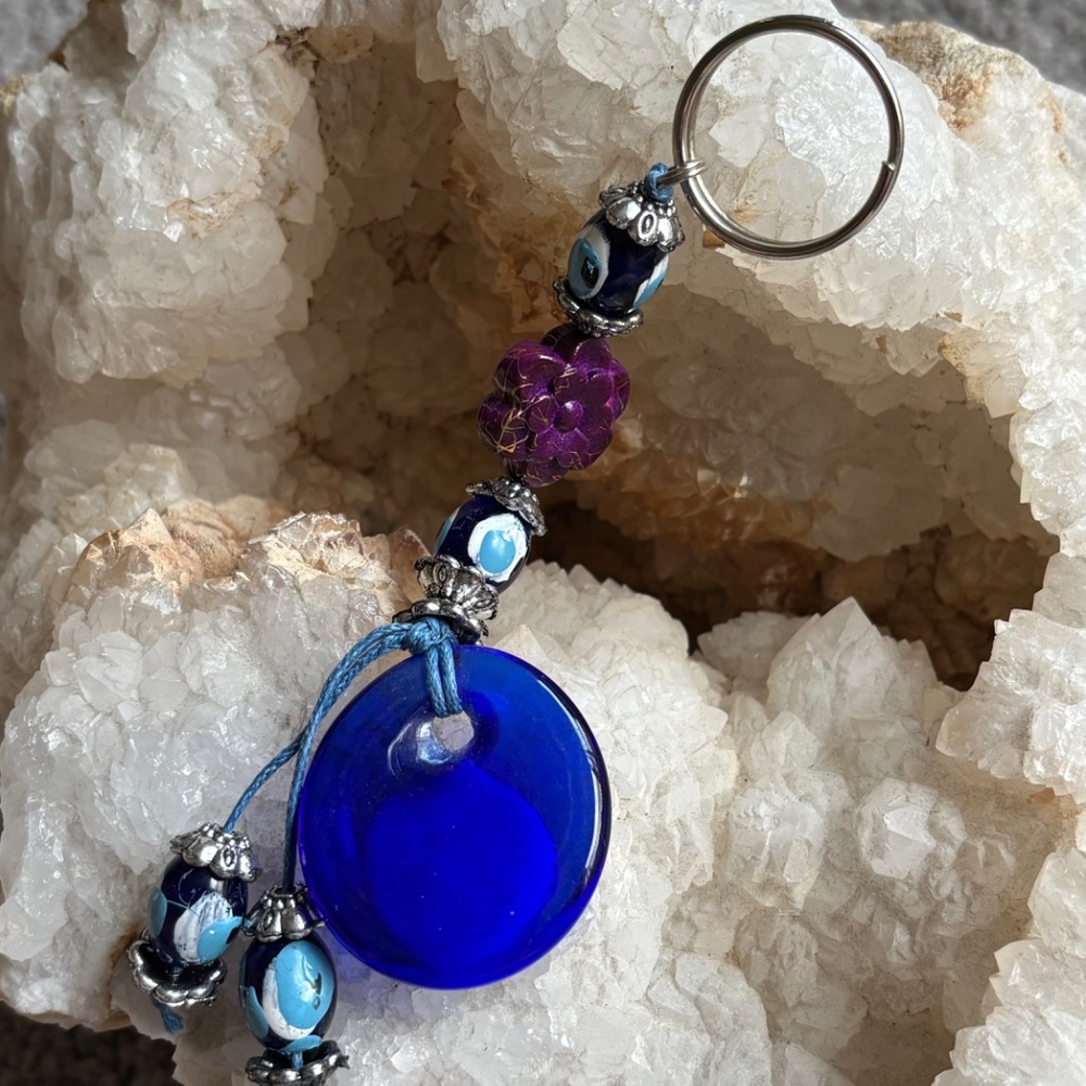 Greek Evil Eye Keychain - NWOT - Picture 5 of 6